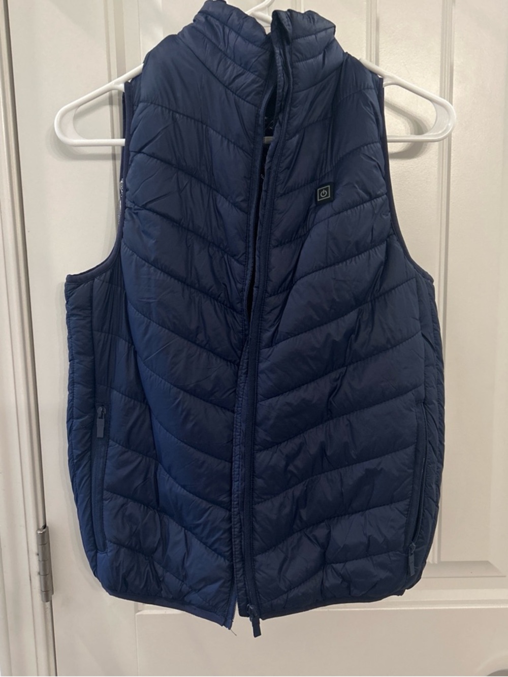 Quilted Navy Puffer Vest heated vest does not come with battery pack